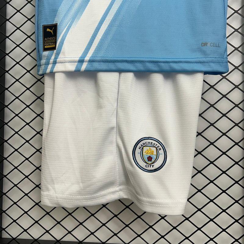 Conjunto Infantil Manchester City 25/26 - Home - Azul