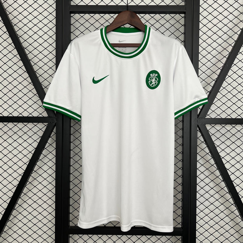 Camisola Sporting Away Branca Lançamento 25/26 Edição Especial