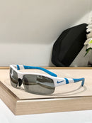 Óculos Esportivo Nike - Branco e Azul