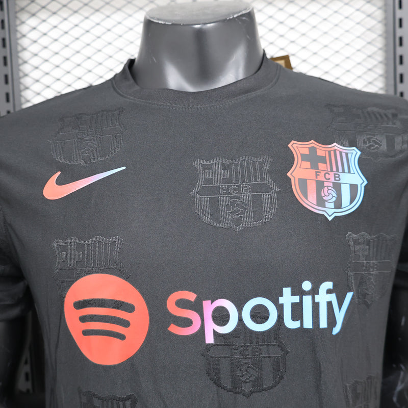 Camisola Barcelona Versão Jogador  Preta 24/25- Away