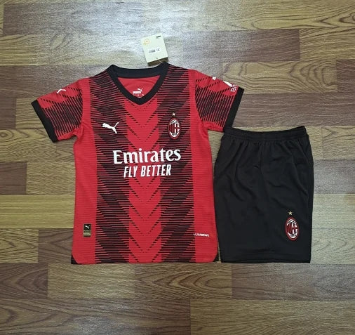 Conjunto Infantil Milan 23/24 Vermelho   - Home