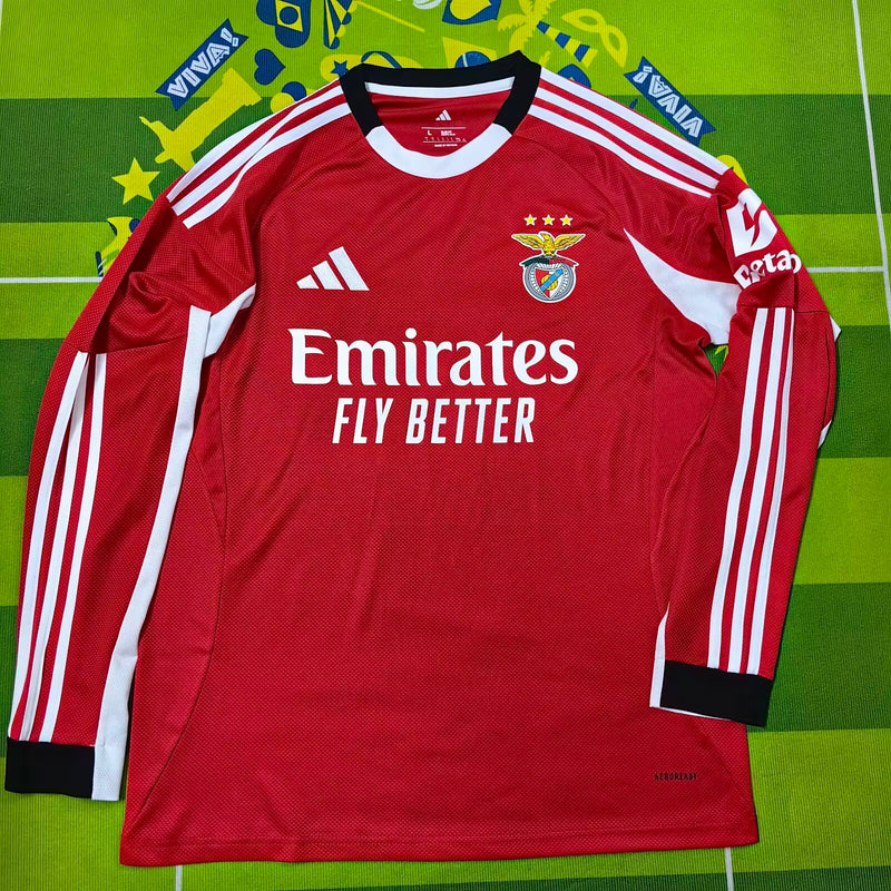 Camisola Benfica Home Manga Comprida 25/26- Lançamento