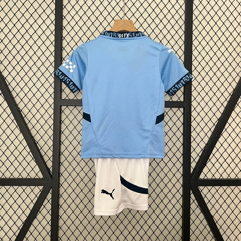 Conjunto Infantil Manchester City 2024/25 - Home - Azul