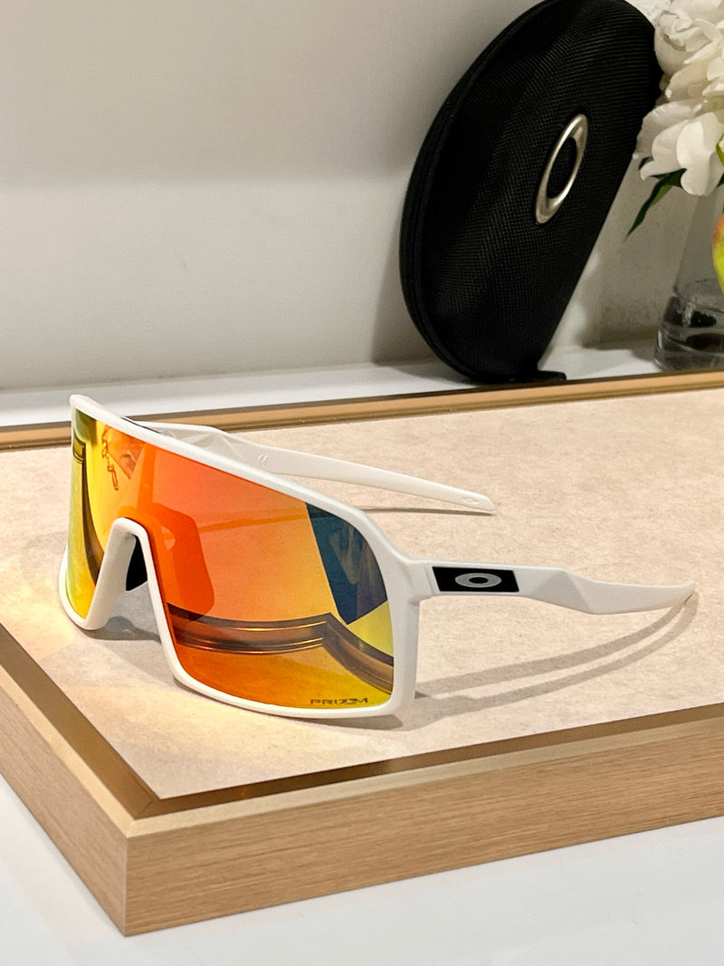 Óculos Esportivo Oakley - Branco e Laranja