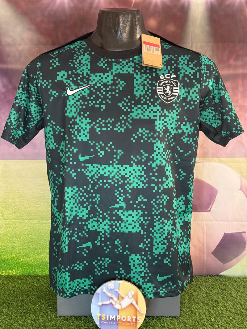 Camisola Sporting Aquecimento Verde-2024/25- Lançamento