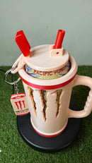 Caneca Monster Rosa/Vermelho 500ml