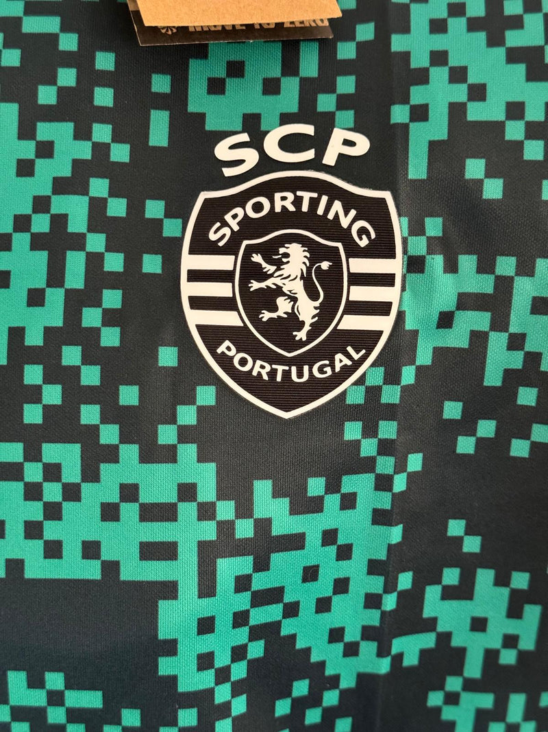 Camisola Sporting Aquecimento Verde-2024/25- Lançamento
