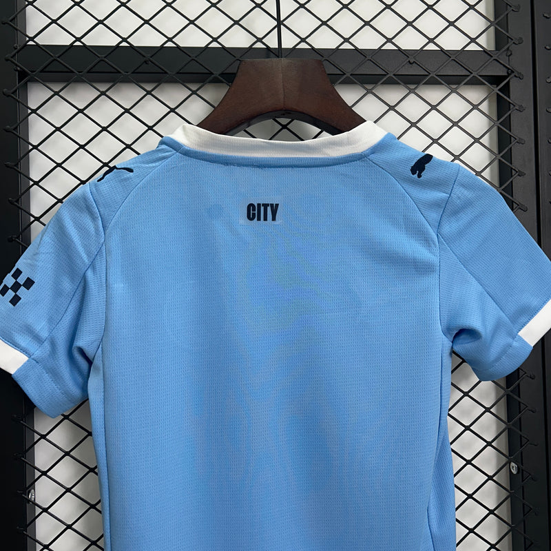 Conjunto Infantil Manchester City 25/26 - Home - Azul