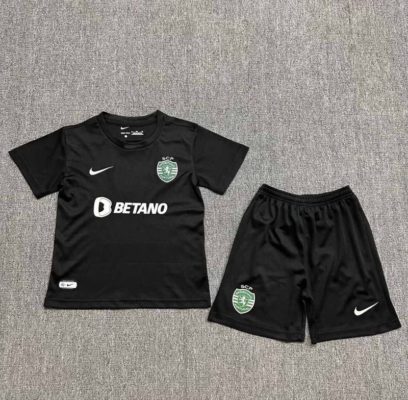 Conjunto Infantil Sporting Preto 2024/25- Away