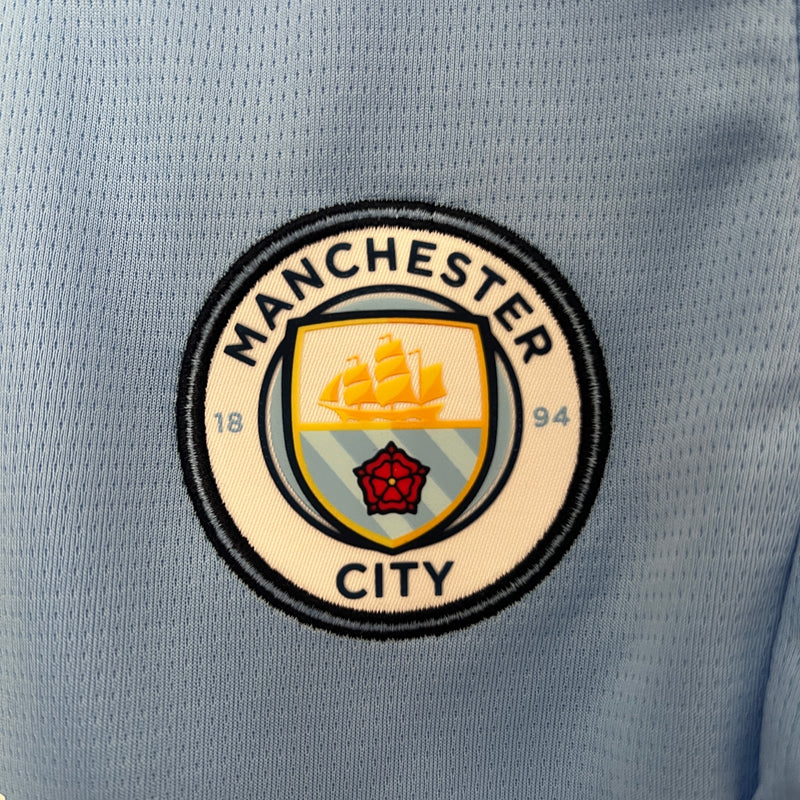 Conjunto Infantil Manchester City 2024/25 - Home - Azul