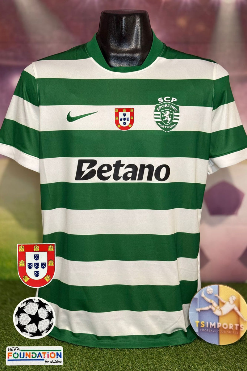 Camisola Sporting Home 2025/26-Champions