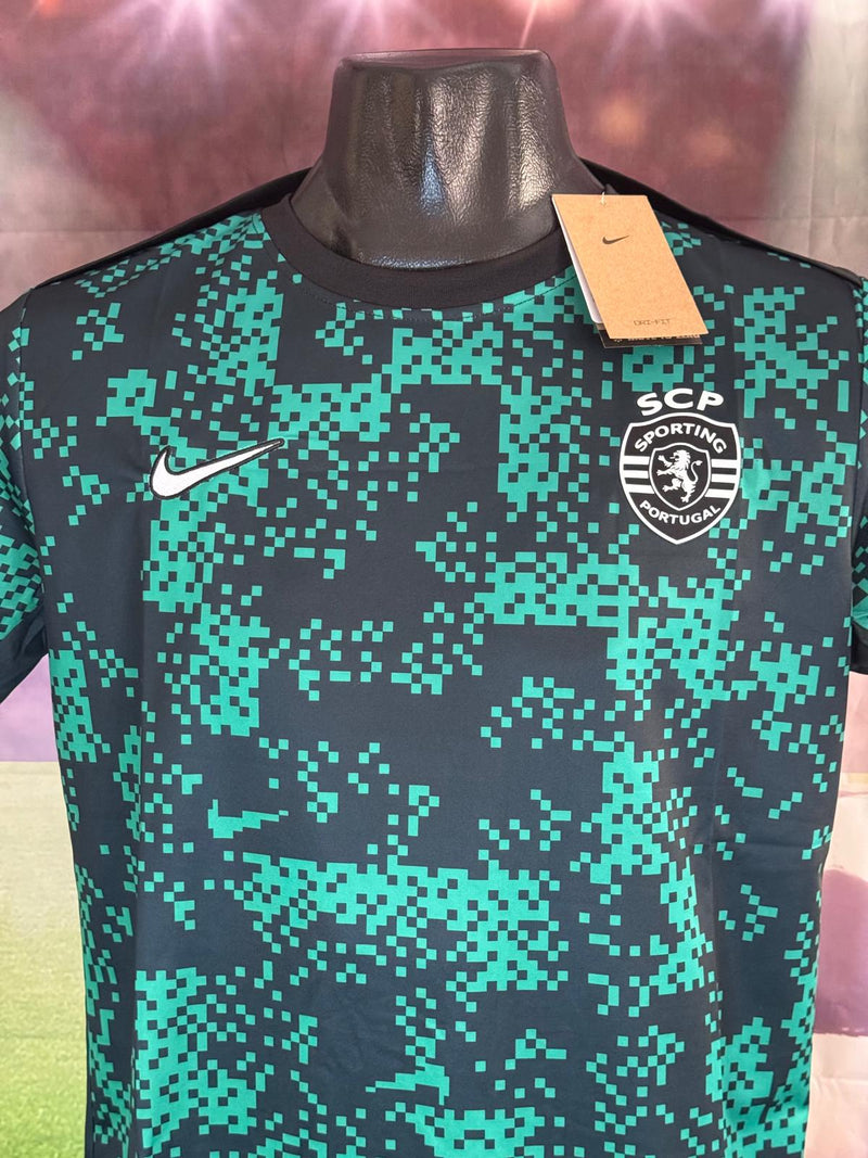 Camisola Sporting Aquecimento Verde-2024/25- Lançamento