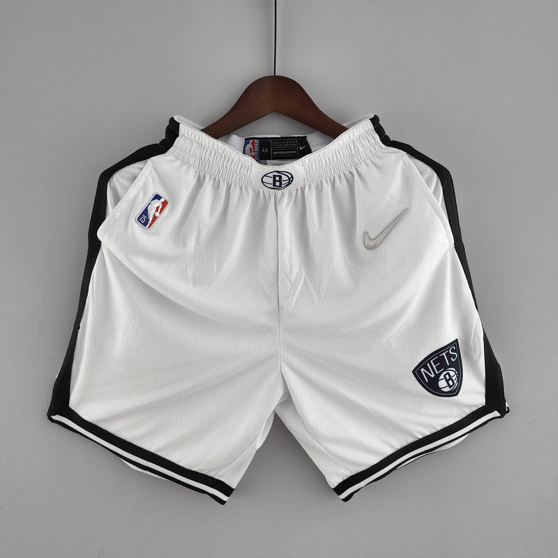 Shorts 75th anniversary Brooklyn Nets White NBA - Pokas Store