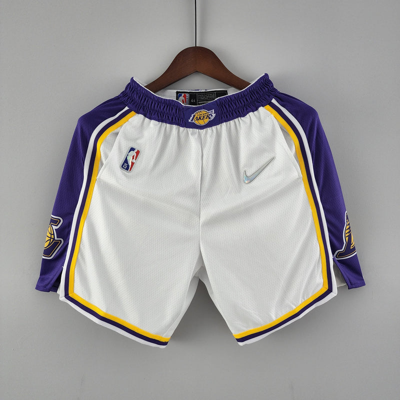 Shorts 75th anniversary Los Angeles Lakers white NBA - Pokas Store