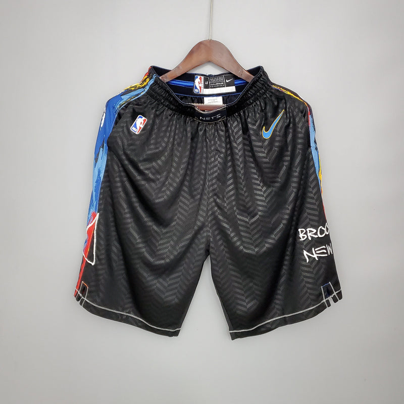 Shorts Brooklyn Nets NBA Black - Pokas Store