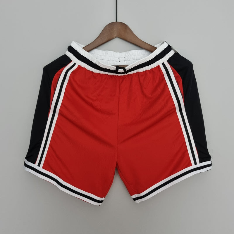 Shorts Chicago Bulls Black Red NBA - Pokas Store