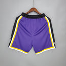 Shorts Los Angeles Lakers Purple Black Side NBA - Pokas Store