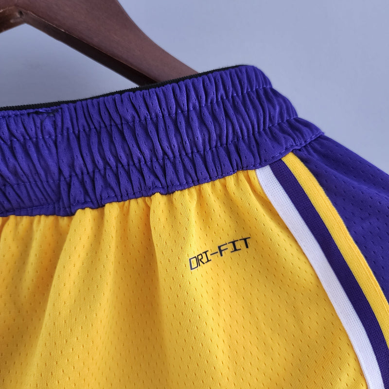 Shorts 75th Anniversary Los Angeles Lakers Yellow NBA - Pokas Store