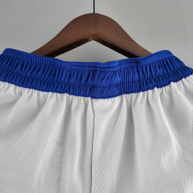 Shorts Golden State Warriors White Blue NBA - Pokas Store