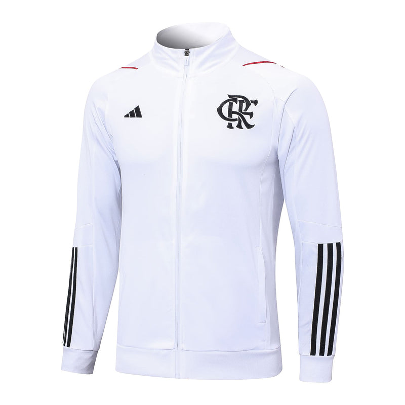 Conjunto de Frio Flamengo 2023/24 Branco - Viagem - Pokas Store