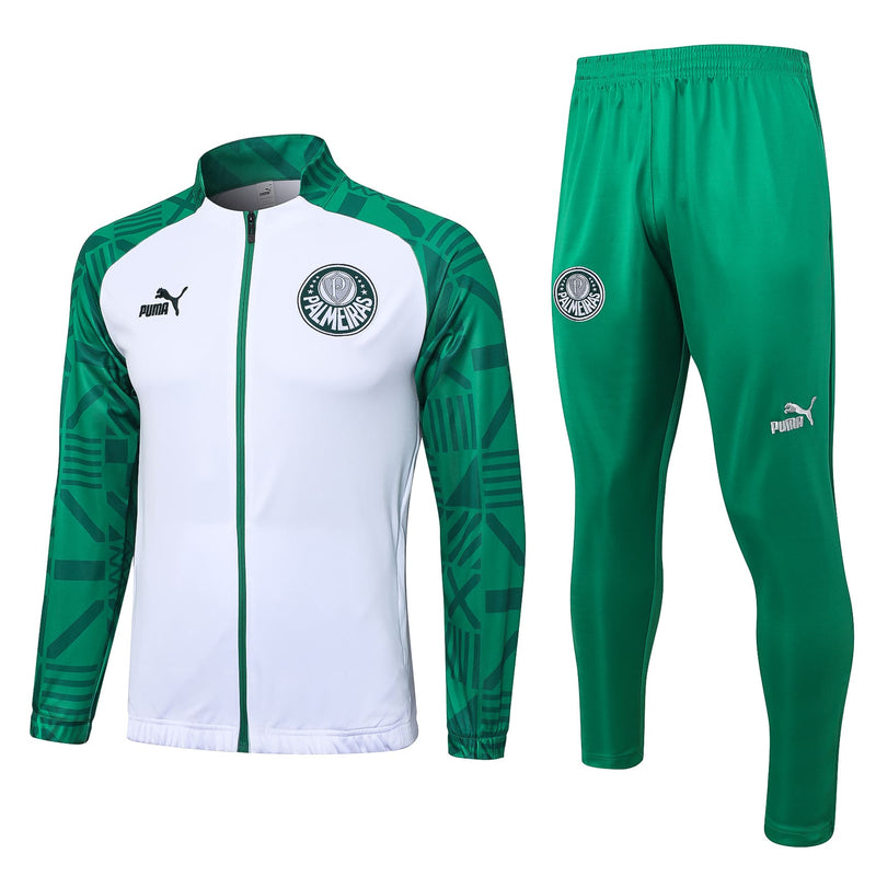 Conjunto de Frio Palmeiras 2023/24 Branco - Viagem - Pokas Store