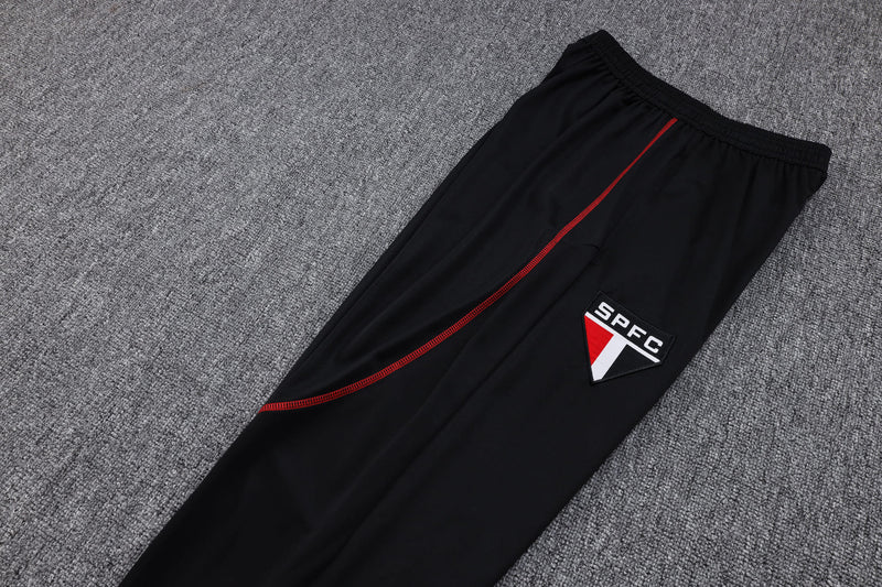 Conjunto de Frio São Paulo 2023/24 Preto - Treino - Pokas Store