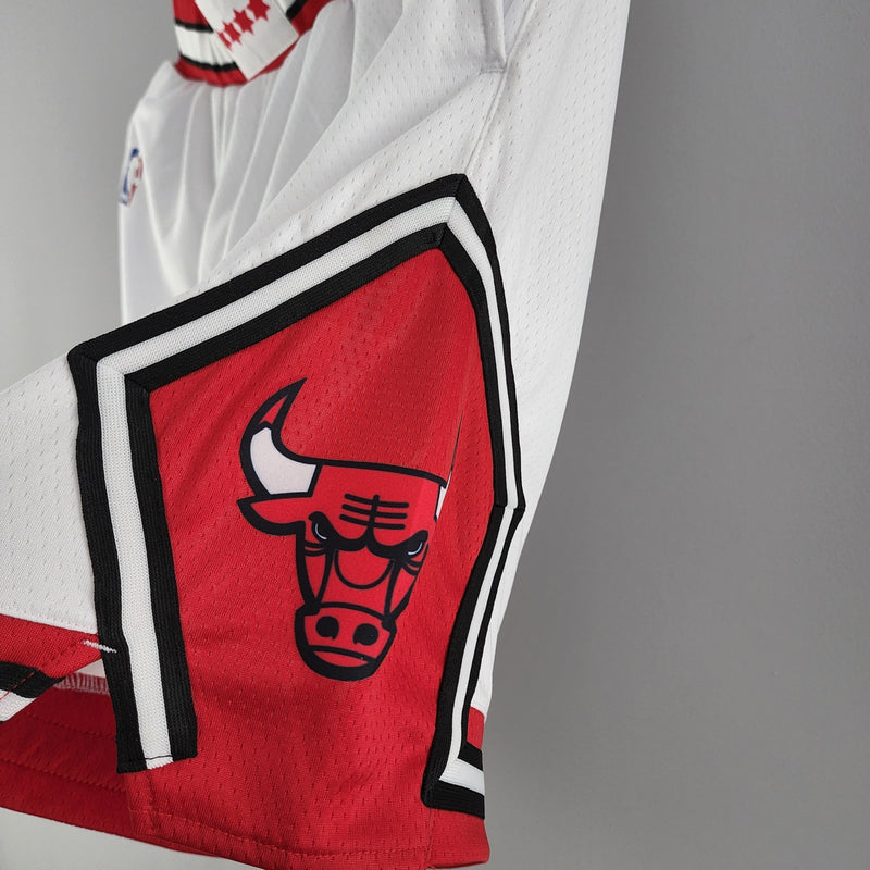 Shorts Chicago Bulls White NBA - Pokas Store