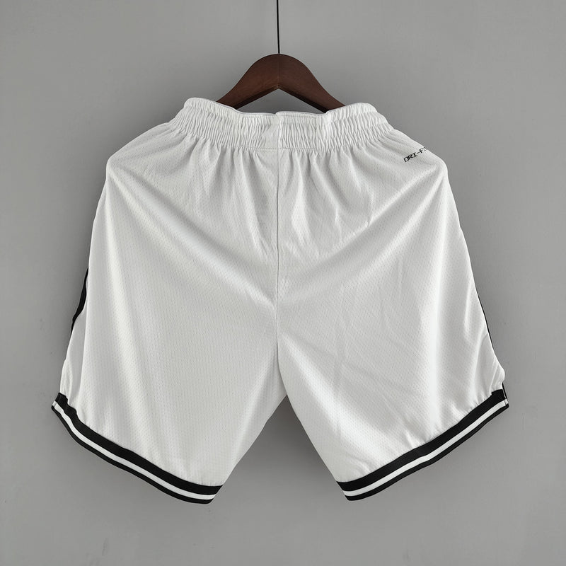 Shorts 75th anniversary Brooklyn Nets White NBA - Pokas Store