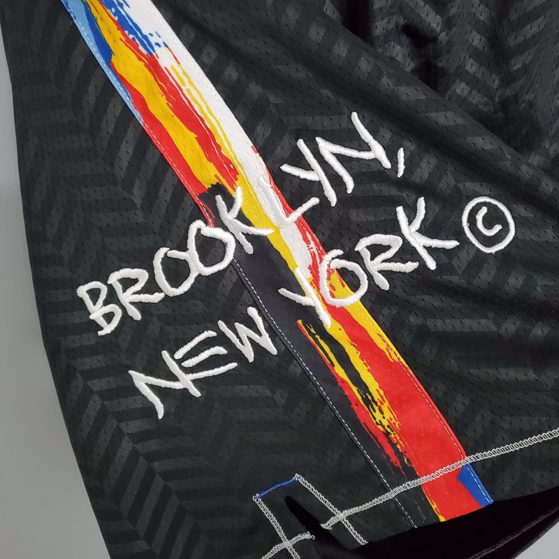 Shorts Brooklyn Nets NBA Black - Pokas Store