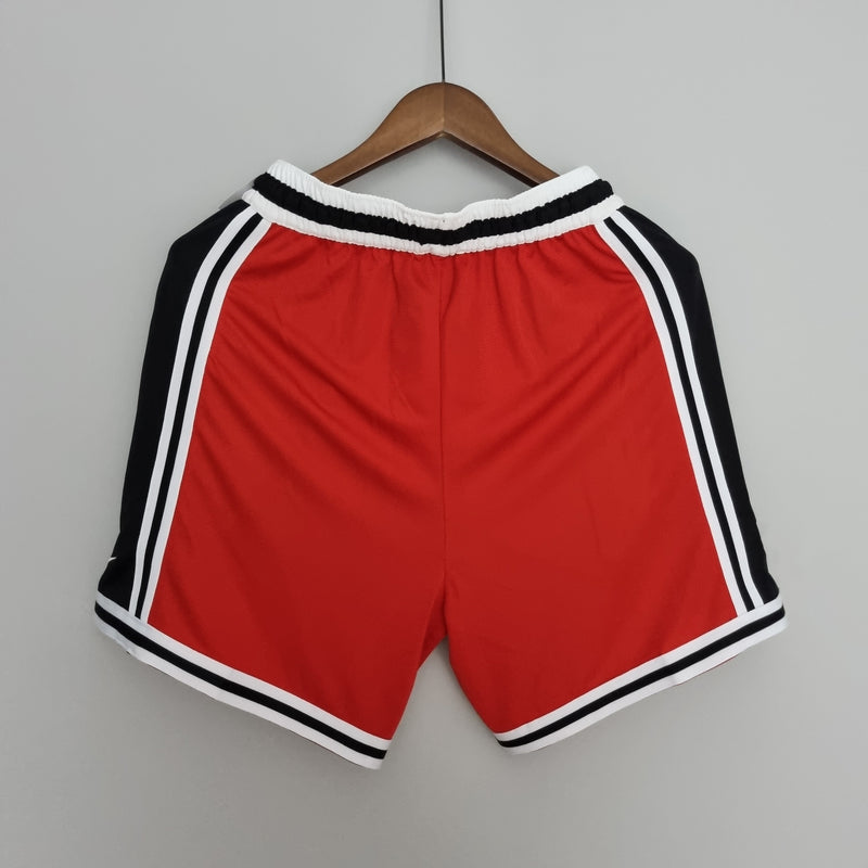 Shorts Chicago Bulls Black Red NBA - Pokas Store