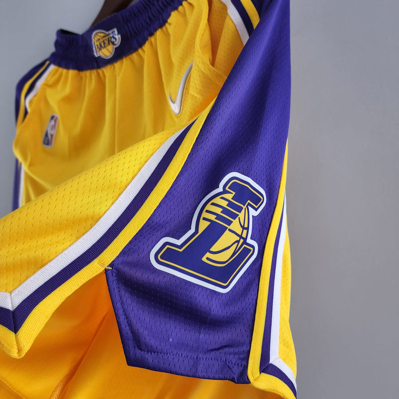 Shorts 75th Anniversary Los Angeles Lakers Yellow NBA - Pokas Store