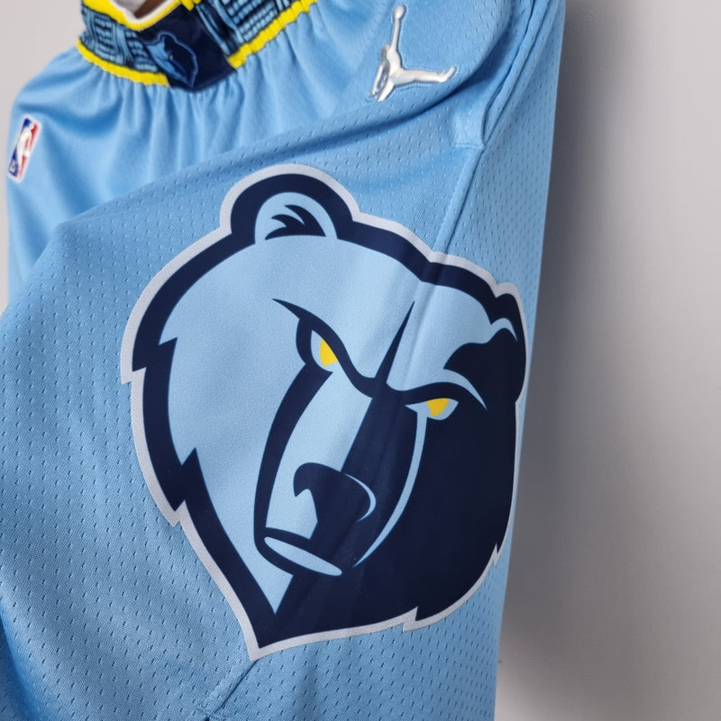 Shorts 75th Anniversary Memphis Grizzlies Jordan Edition Blue Shorts NBA - Pokas Store