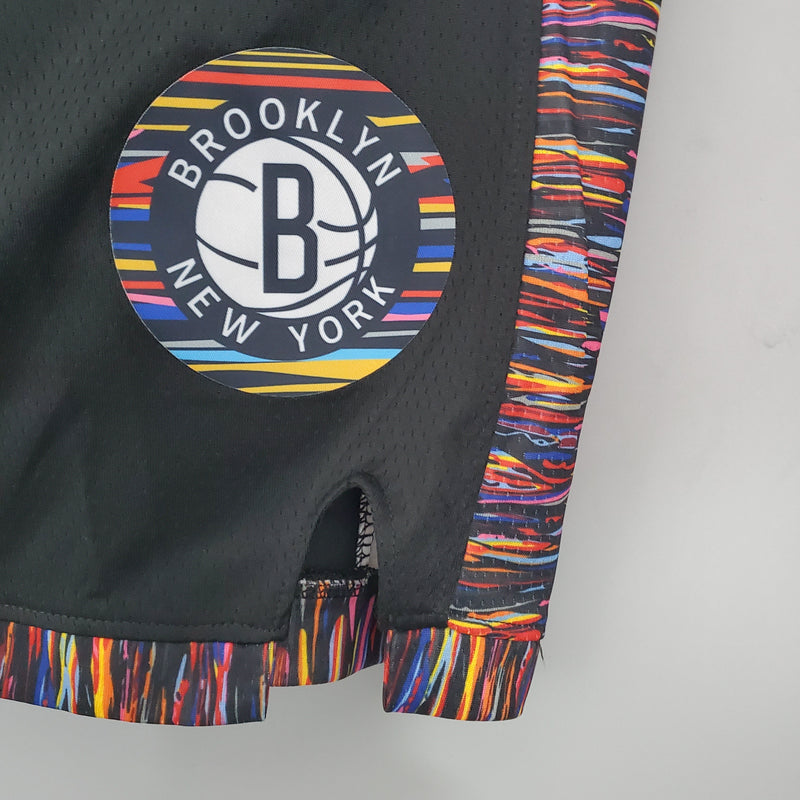 Shorts Brooklyn Nets City version black NBA - Pokas Store
