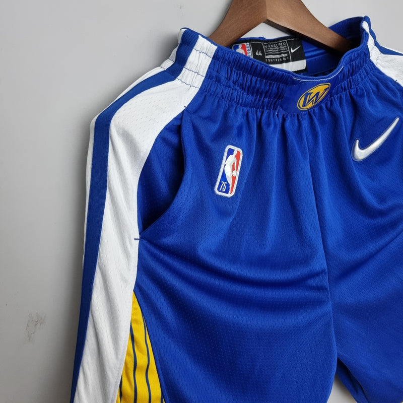 Shorts 75th Anniversary Golden State Warriors Blue NBA - Pokas Store