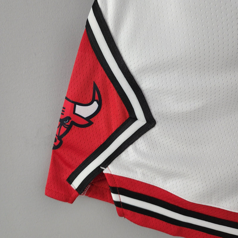 Shorts Chicago Bulls White NBA - Pokas Store