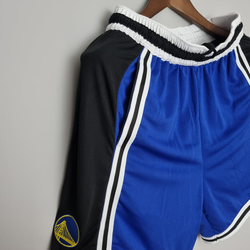 Shorts Golden State Warriors Blue Black NBA - Pokas Store