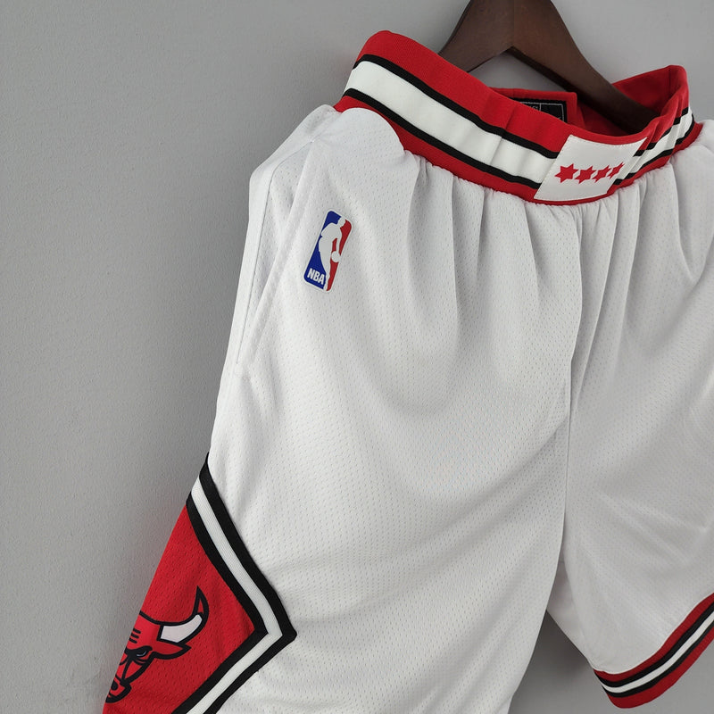 Shorts Chicago Bulls White NBA - Pokas Store