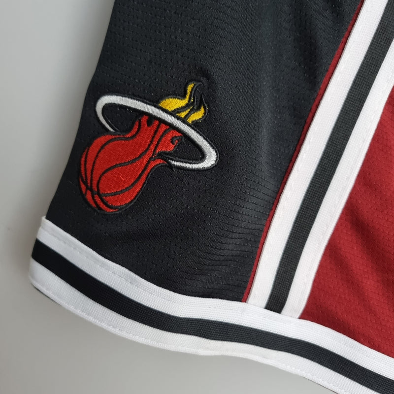Shorts Miami Heat Red Black NBA - Pokas Store