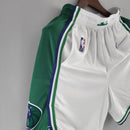 Shorts Dallas Mavericks Urban Edition White Green NBA - Pokas Store