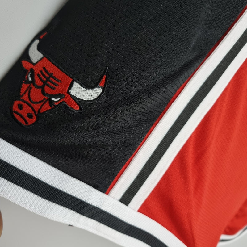 Shorts Chicago Bulls Black Red NBA - Pokas Store
