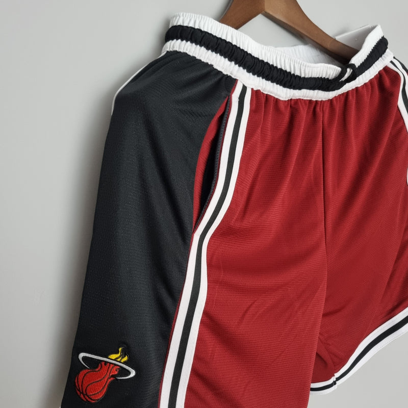 Shorts Miami Heat Red Black NBA - Pokas Store