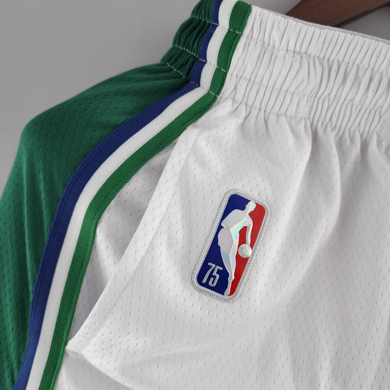 Shorts Dallas Mavericks Urban Edition White Green NBA - Pokas Store