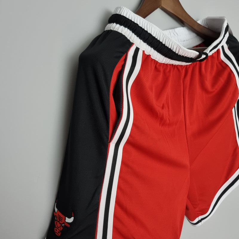 Shorts Chicago Bulls Black Red NBA - Pokas Store