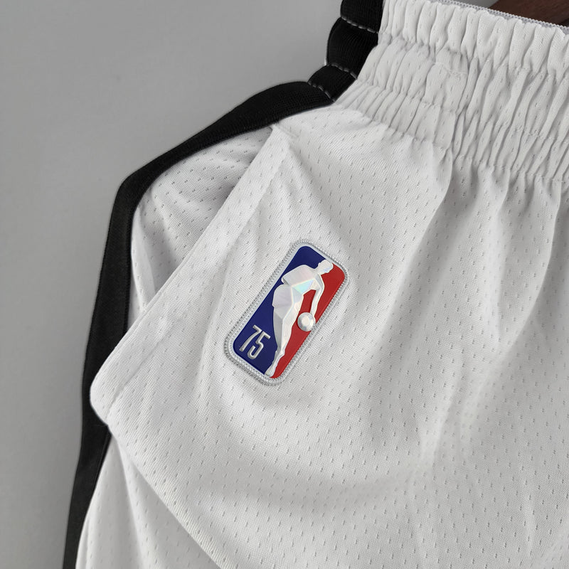 Shorts 75th anniversary Brooklyn Nets White NBA - Pokas Store