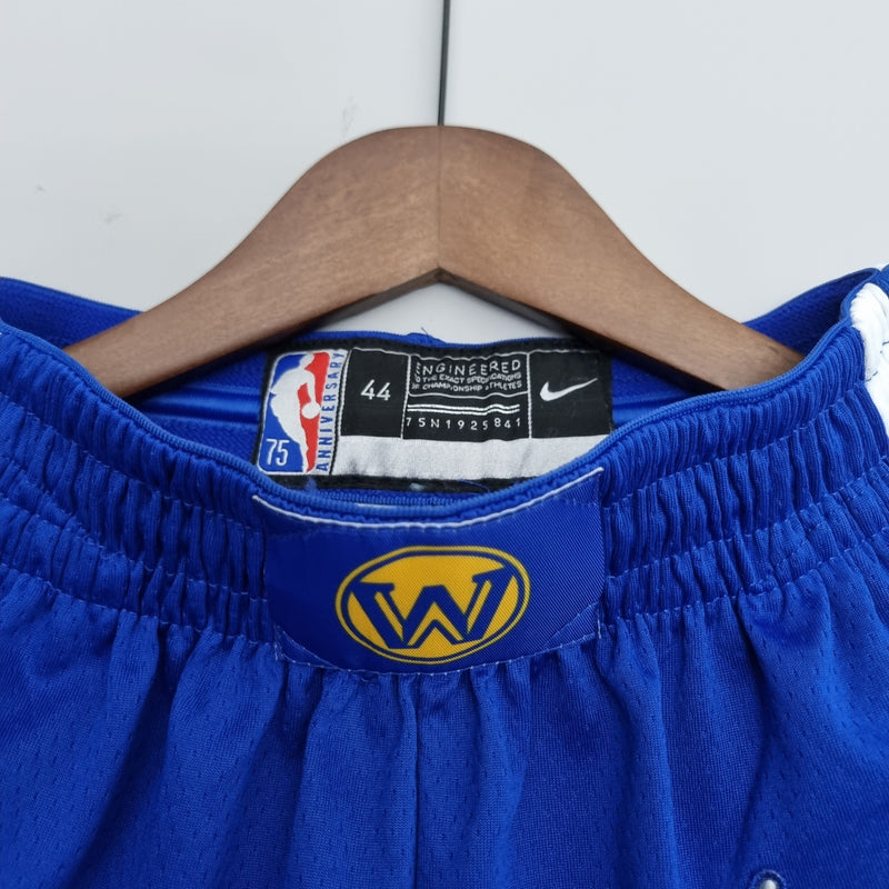Shorts 75th Anniversary Golden State Warriors Blue NBA - Pokas Store