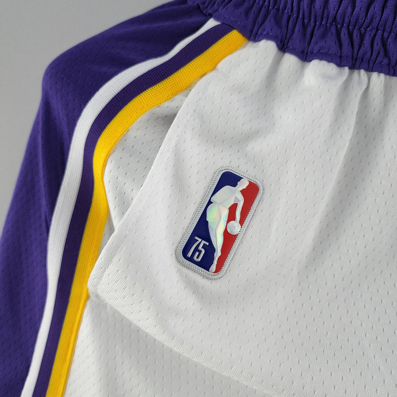 Shorts 75th anniversary Los Angeles Lakers white NBA - Pokas Store