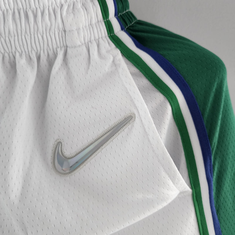 Shorts Dallas Mavericks Urban Edition White Green NBA - Pokas Store