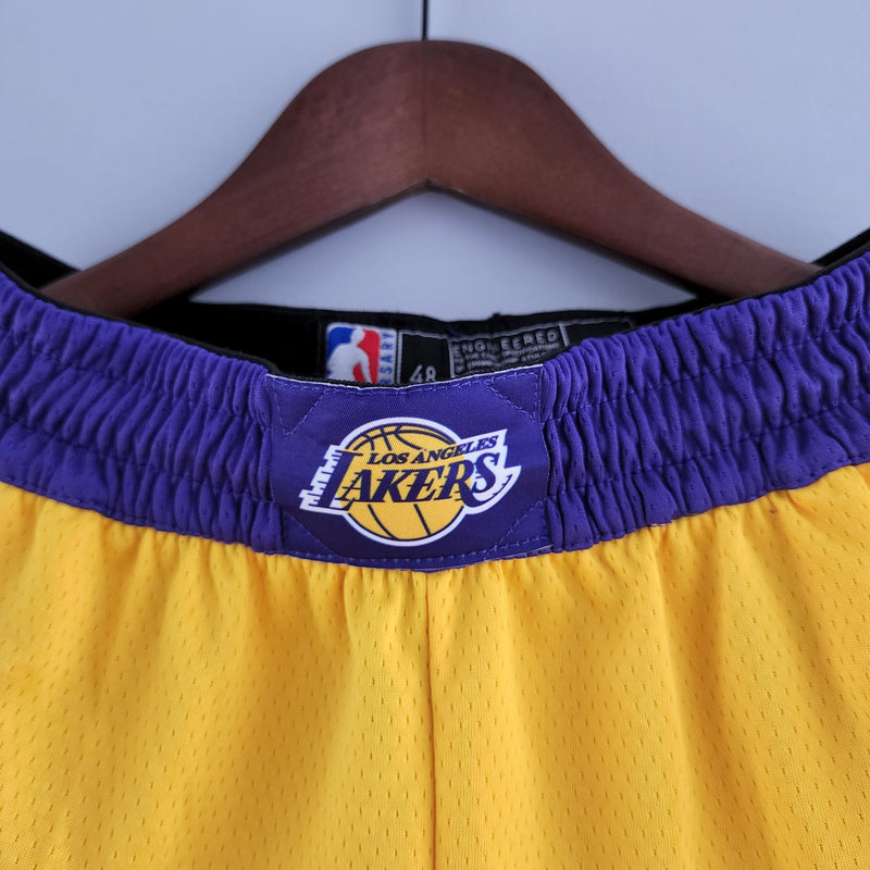 Shorts 75th Anniversary Los Angeles Lakers Yellow NBA - Pokas Store