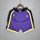 Shorts Los Angeles Lakers Purple Black Side NBA - Pokas Store