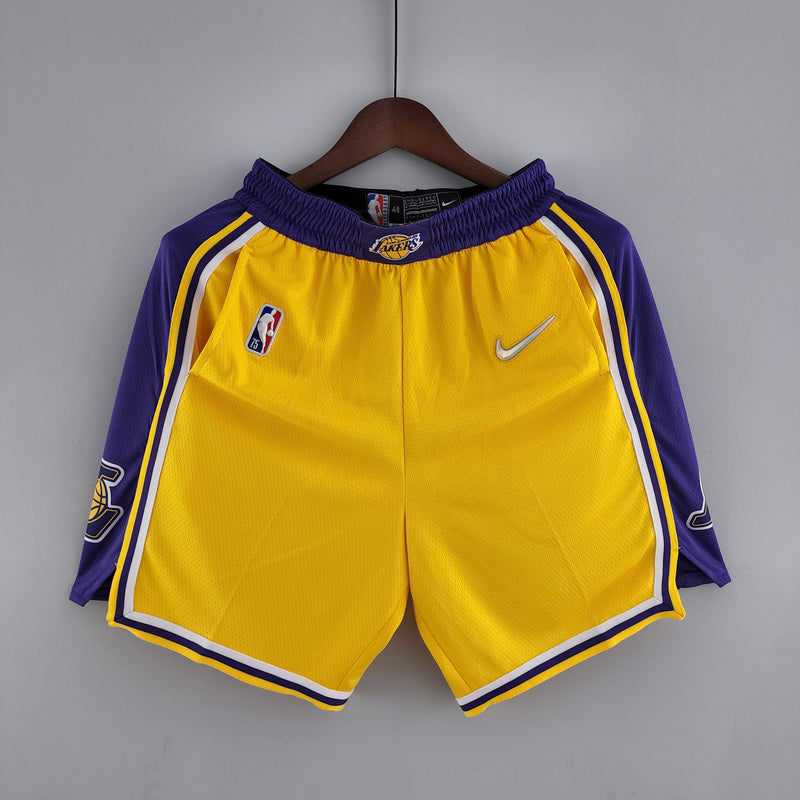 Shorts 75th Anniversary Los Angeles Lakers Yellow NBA - Pokas Store